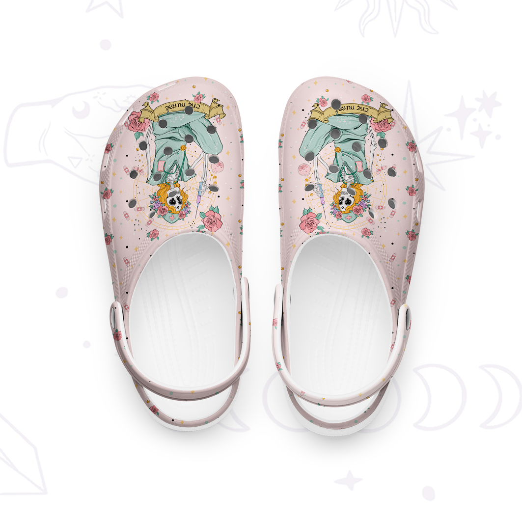 Purplehecate The Nurse Tarot Rubber Clogs