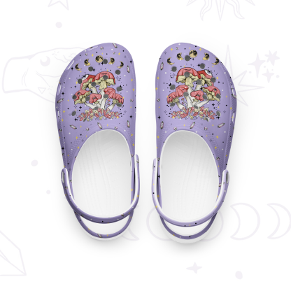 Purplehecate Magic Mushroom Rubber Clogs