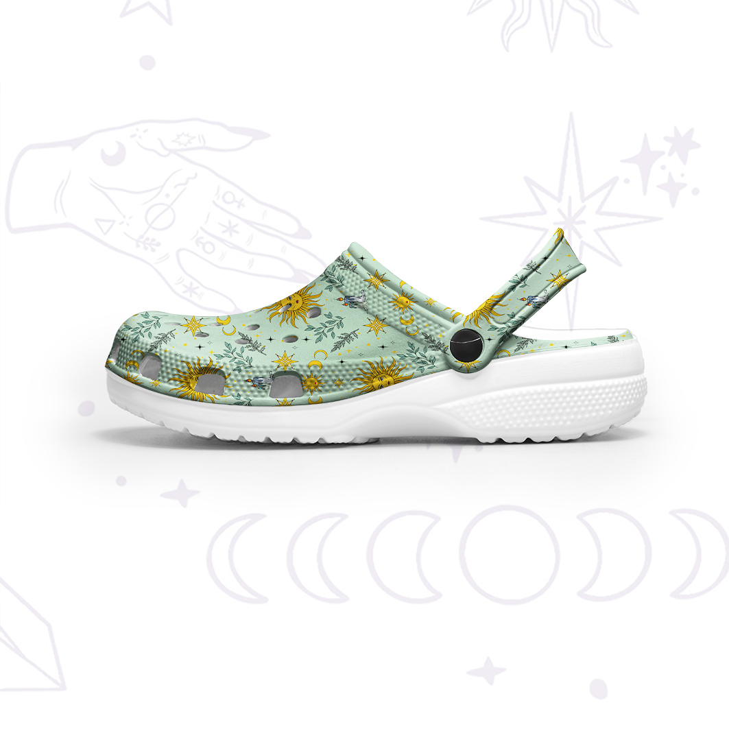 Purplehecate Magic of Sun and Moon Rubber Clogs