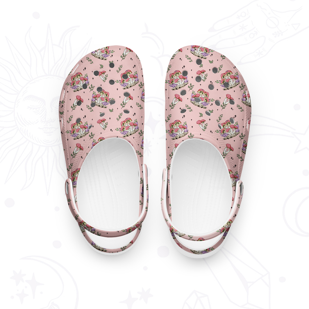 Purplehecate Fantasy Mushroom Rubber Clogs