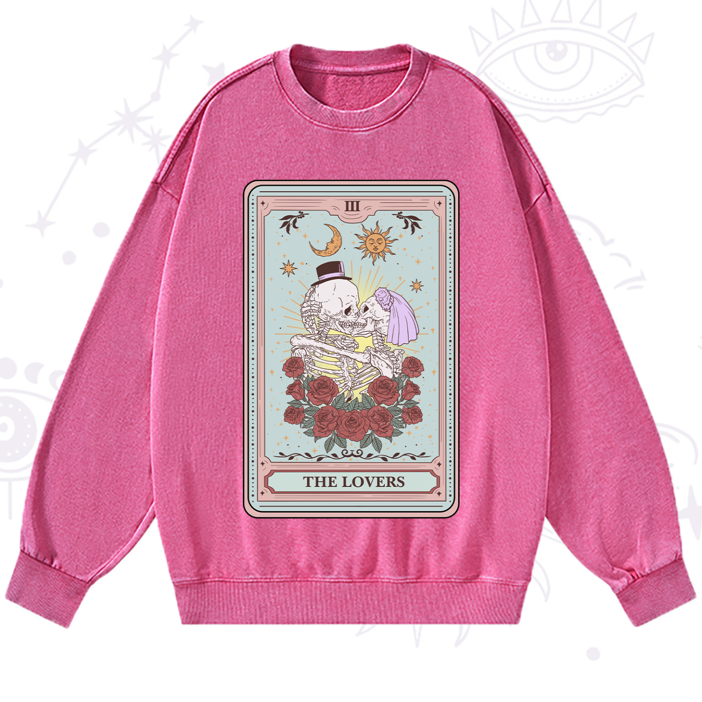 Purplehecate The Lovers Tarot Washed Sweatshirt