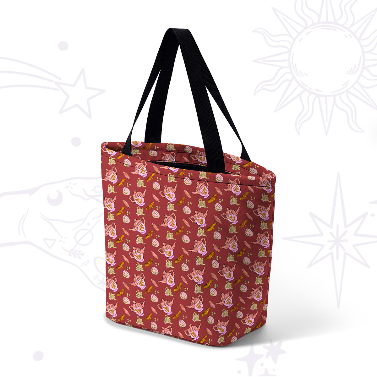 Purplehecate Mystical Teapot Tote Shopping Bag