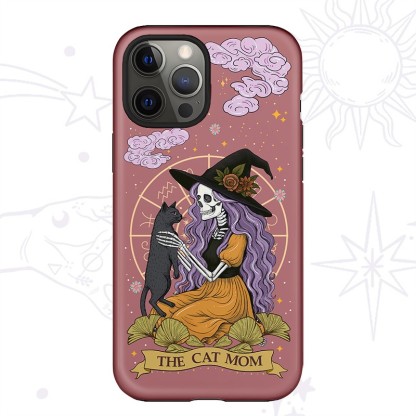 Purplehecate The Skeleton Witch Cat Mom Phone Case