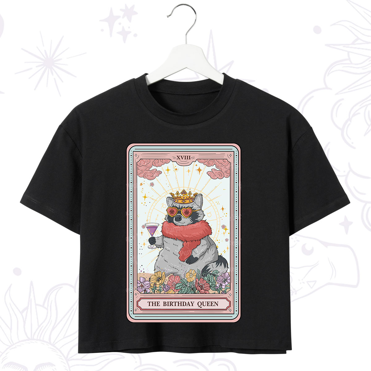 Purplehecate The Birthday Queen Tarot Crop T-Shirt