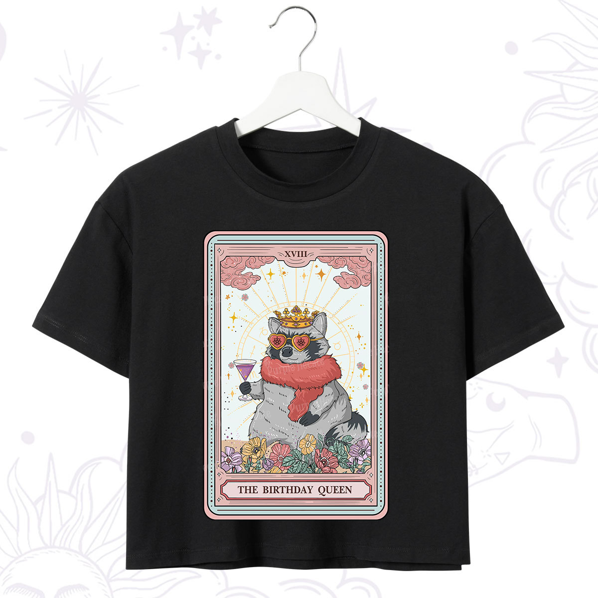 Purplehecate The Birthday Queen Tarot Crop T-Shirt
