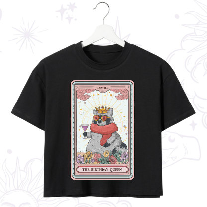 Purplehecate The Birthday Queen Tarot Crop T-Shirt