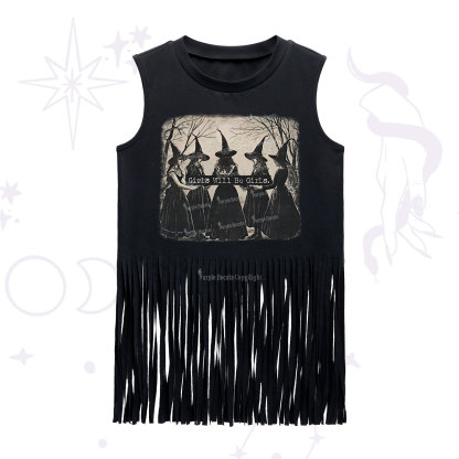 Purplehecate Girls Will Be Girls Witch Fringe Tank Top
