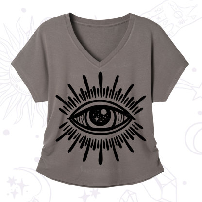 Purplehecate Evil Eye V-Neck T-Shirt