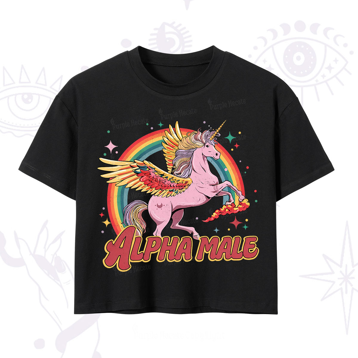 Purplehecate Alpha Male Crop T-Shirt
