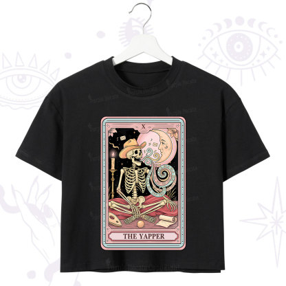 Purplehecate The Skeleton Yapper Tarot Crop T-Shirt