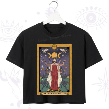 Purplehecate The Goddess Hecate Tarot Crop T-Shirt