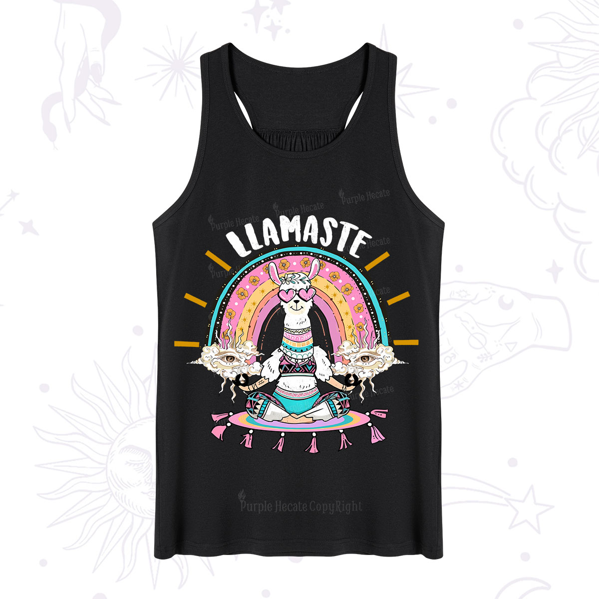 Purplehecate Llama Meditating Tank