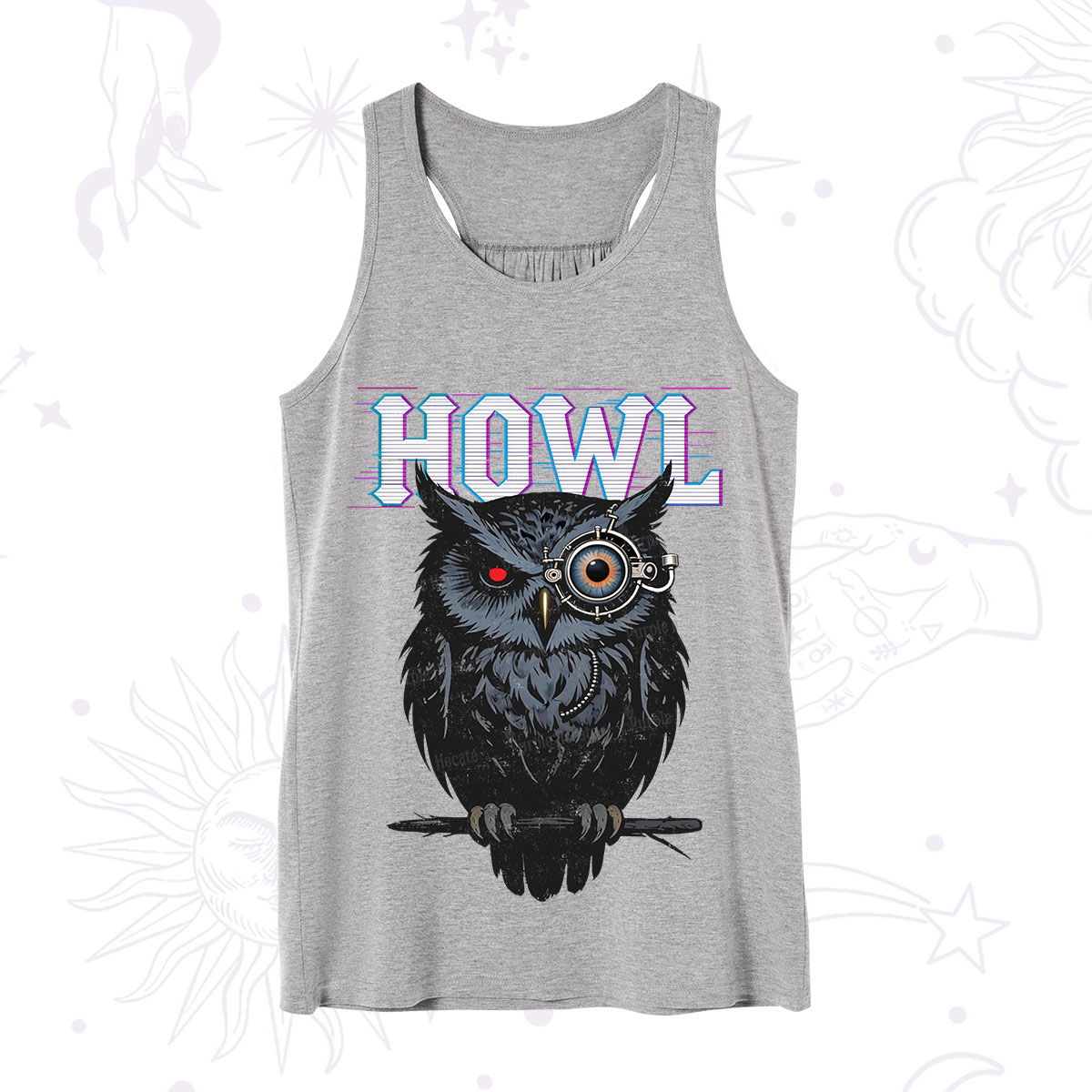 Purplehecate Howl Owl Tank