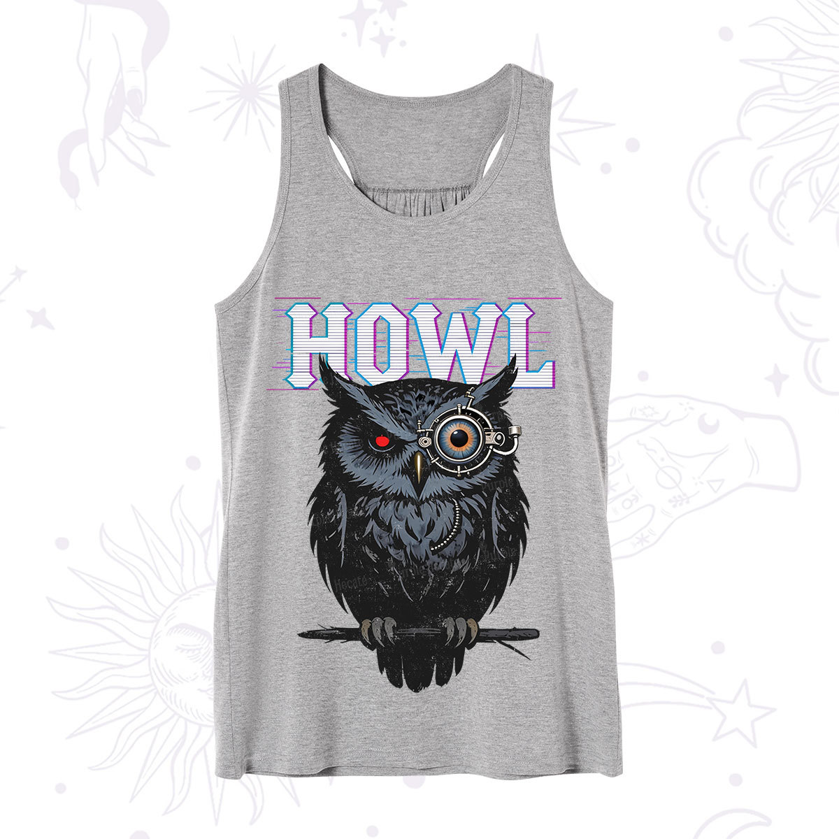 Purplehecate Howl Owl Tank
