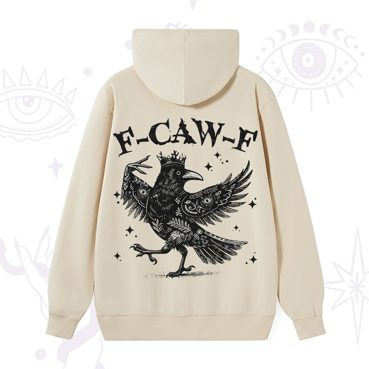 Purplehecate F-caw-f Funny Crow Hoodie