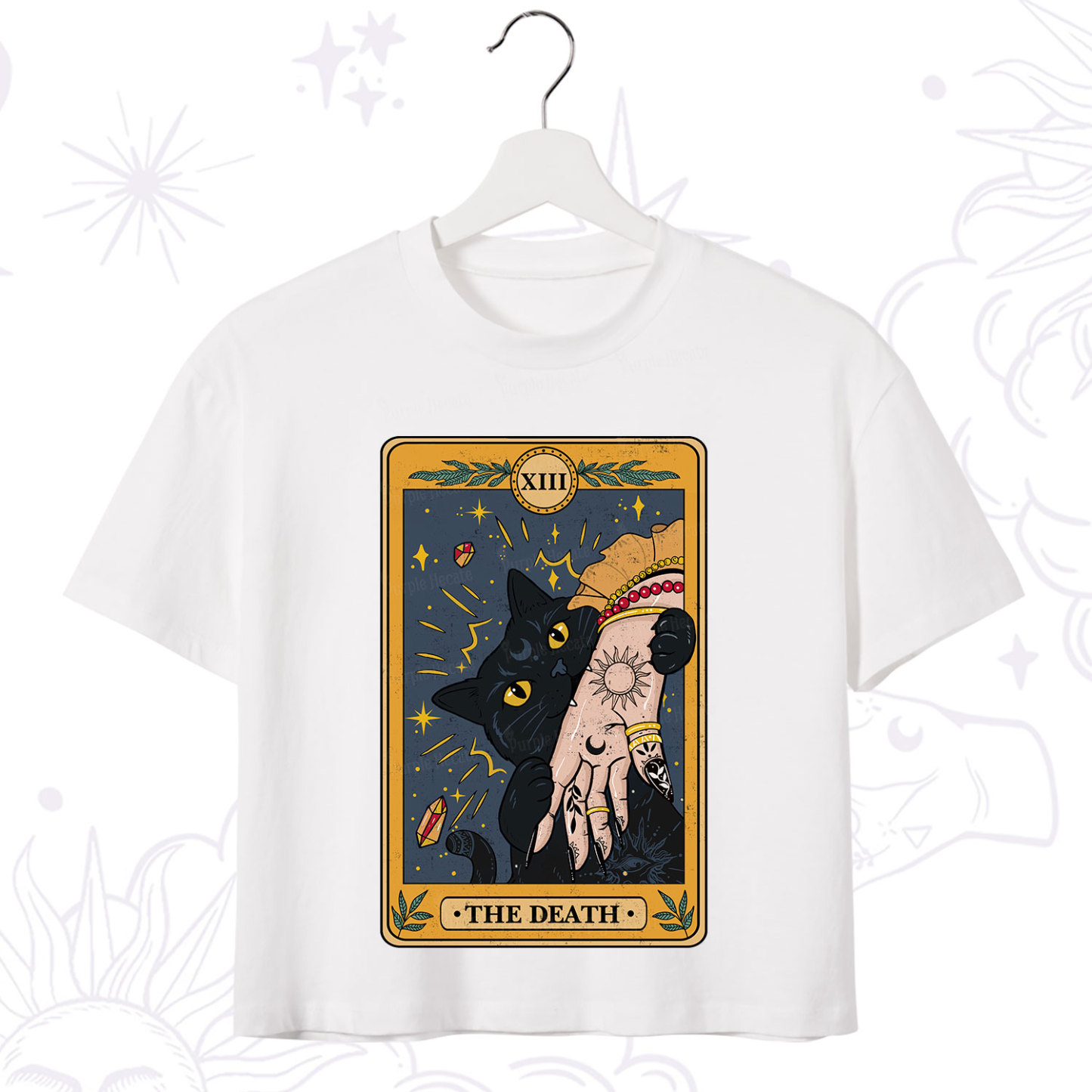 Purplehecate The Death Tarot Card Crop T-Shirt