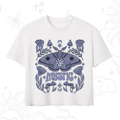 Purplehecate Mystic Luna Moth Crop T-Shirt
