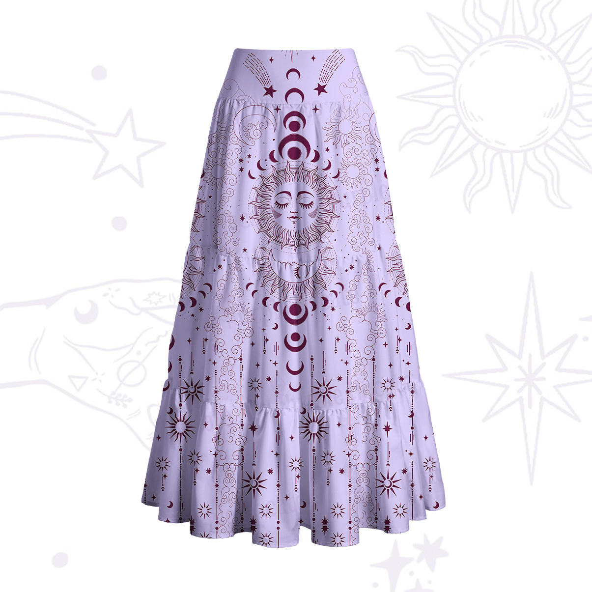 Purplehecate Lunar Eclipse Convertible Maxi Skirt