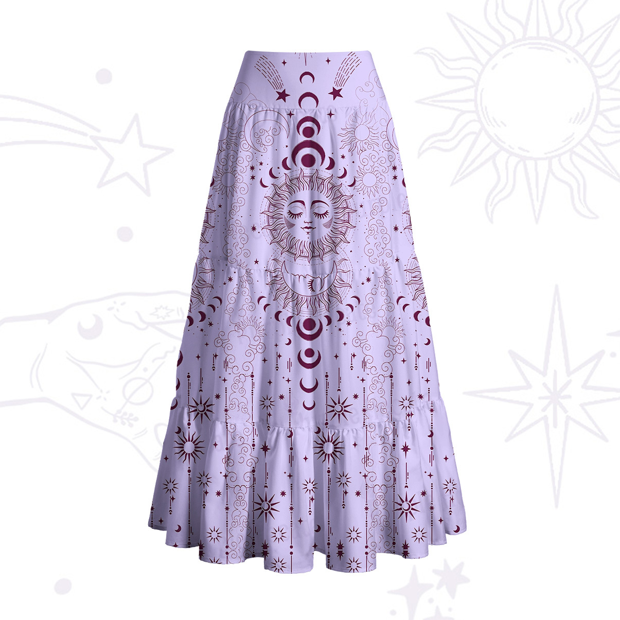 Purplehecate Lunar Eclipse Convertible Maxi Skirt