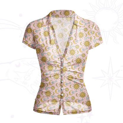 [Copy][Copy]Purplehecate Magic of Sun and Moon Mesh Button Up Top