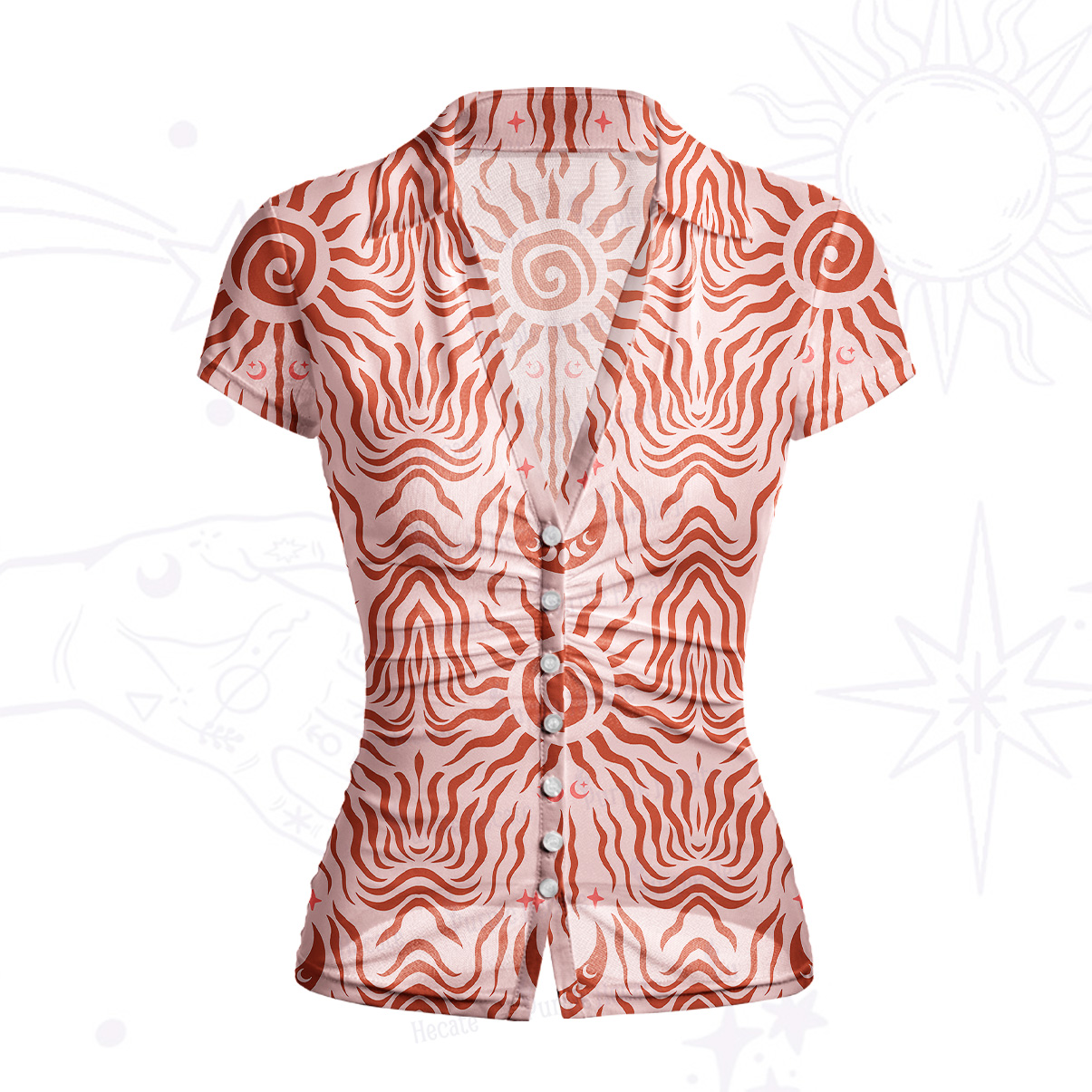 Purplehecate Solar Ritual Mesh Button Up Top