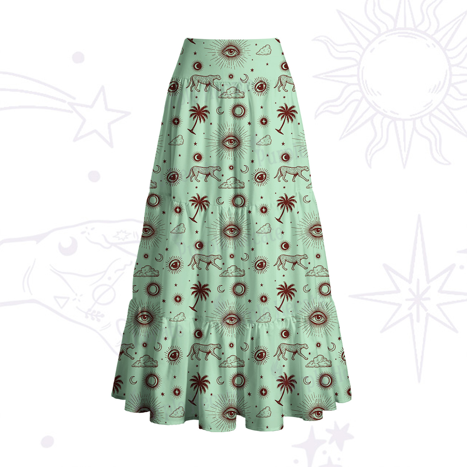 Purplehecate Eye of the Universe Convertible Maxi Skirt