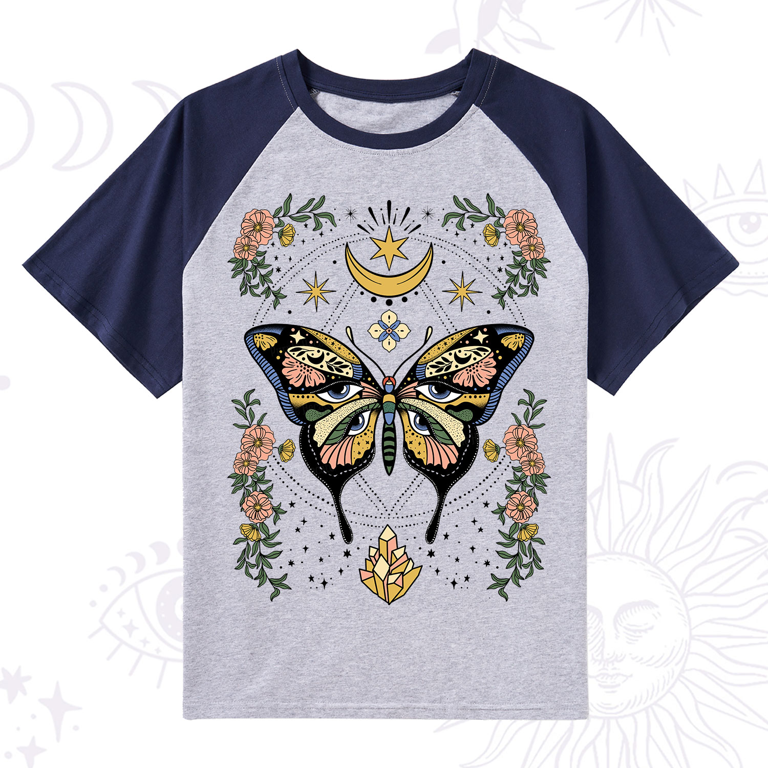 Purplehecate I Am Opening Raglan Short Sleeve T‑Shirt