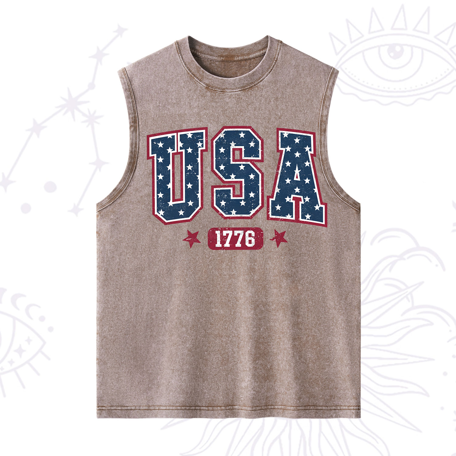 Purplehecate Retro USA 1776 Washed Tank