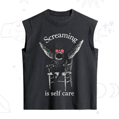 Purplehecate Mothman Screaming Vintage Washed Tank