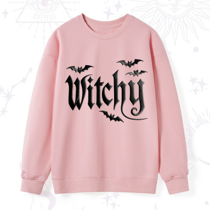 Purplehecate Gothic Bat Embroidered Sweatshirt
