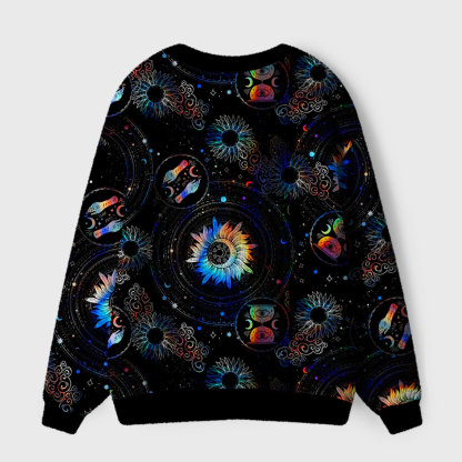 Purplehecate Cosmic Vibes Ugly Cardigan Sweaters