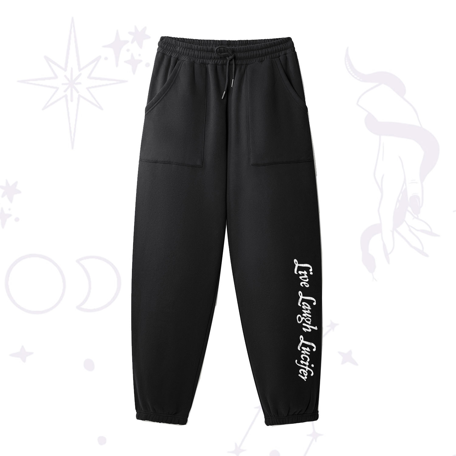 Purplehecate Live Laugh Lucifer Fleece Sweatpants