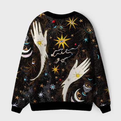 Purplehecate Hands of the Cosmos Ugly Cardigan Sweaters