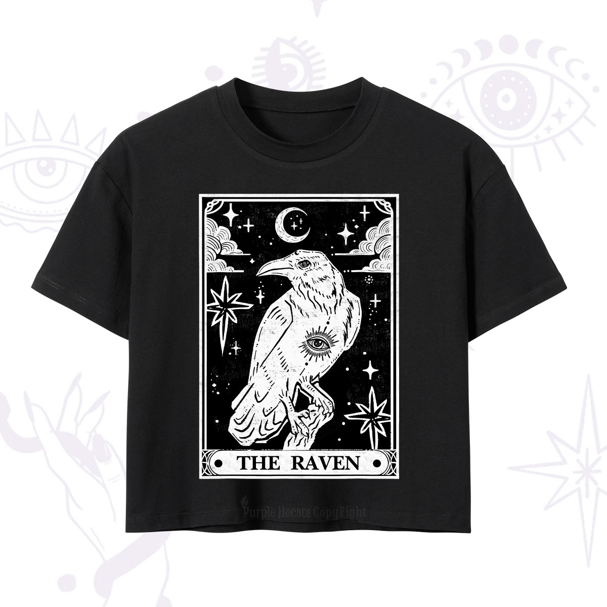 Purplehecate The Raven Tarot Crop T-Shirt