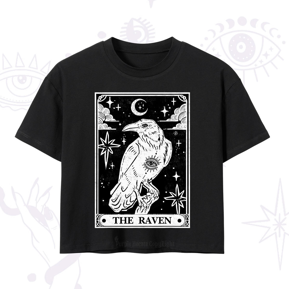 Purplehecate The Raven Tarot Crop T-Shirt