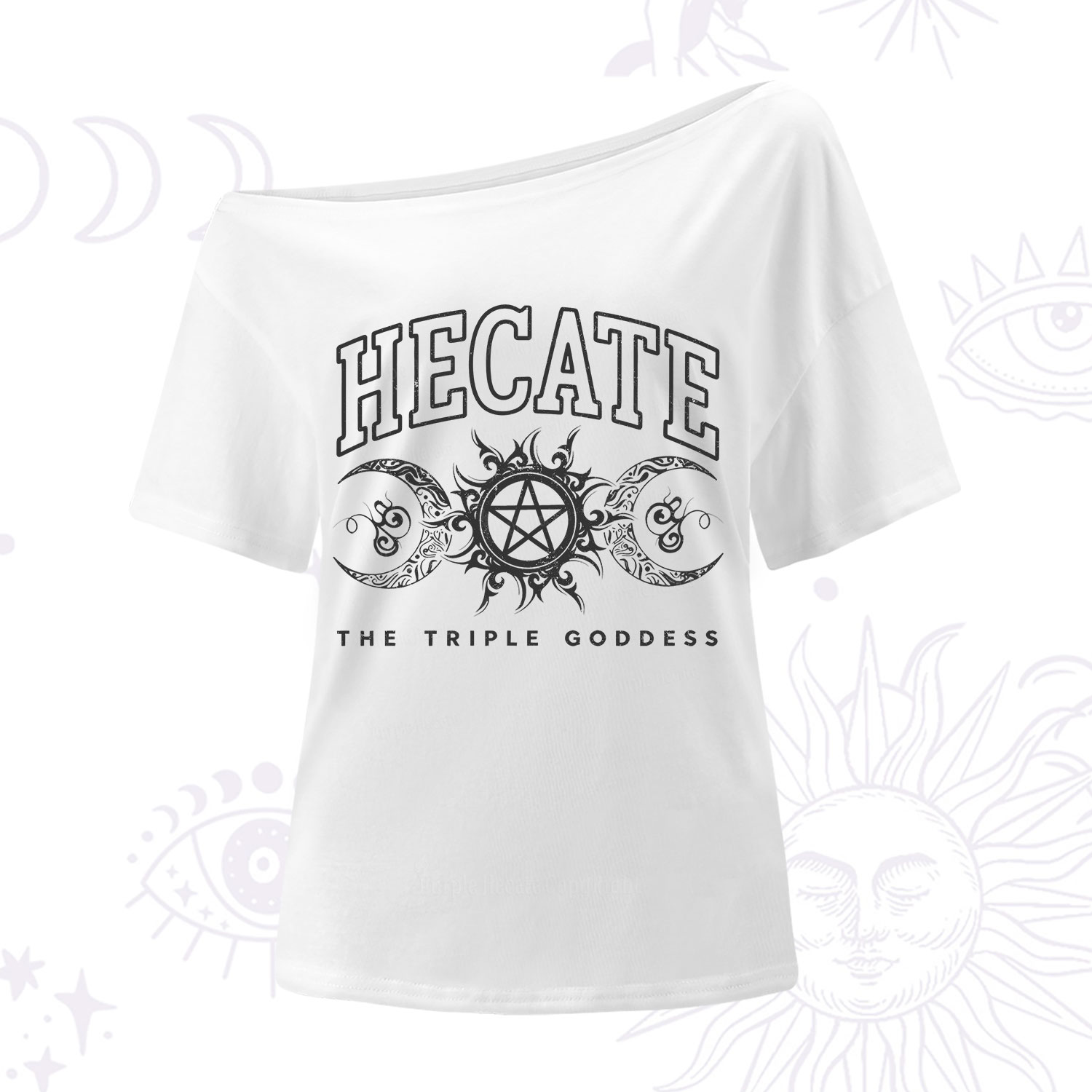 Purplehecate The Triple Goddess Hecate One Shoulder T-Shirt