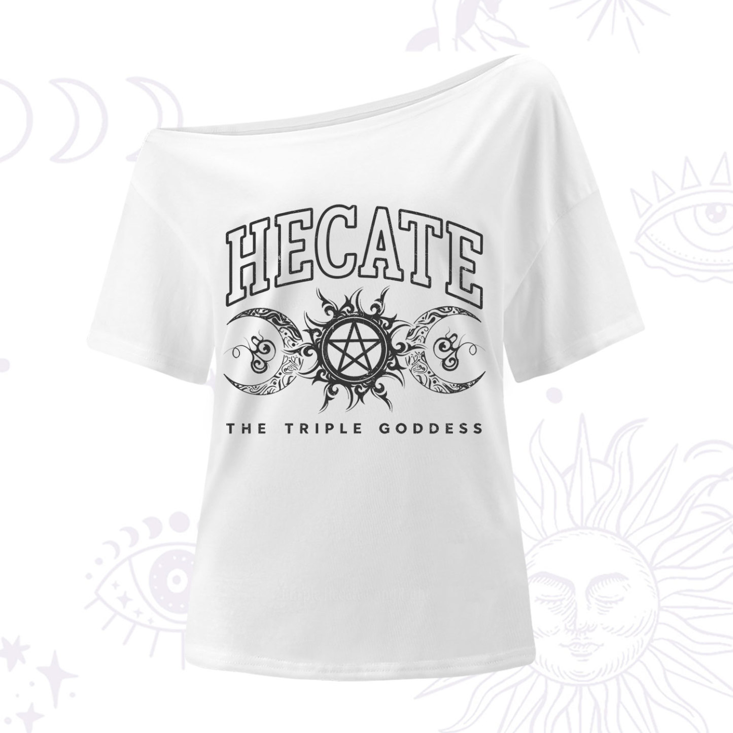 Purplehecate The Triple Goddess Hecate One Shoulder T-Shirt