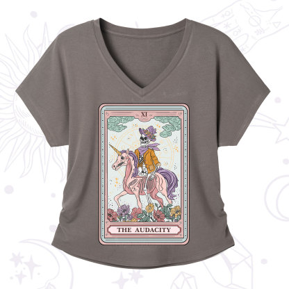 Purplehecate The Audacity Tarot Card V-Neck T-Shirt