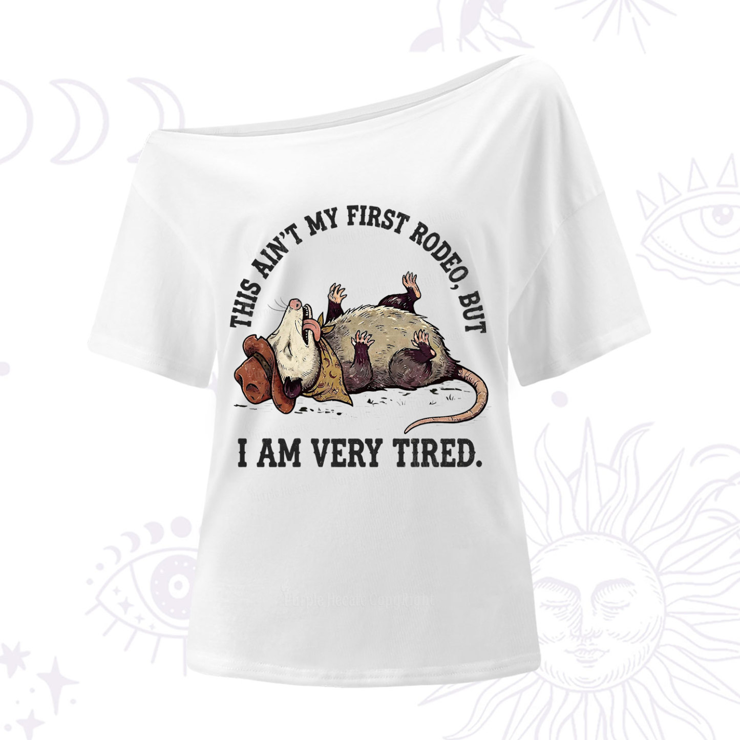 Purplehecate This Ain't My First Rodeo One Shoulder T-Shirt