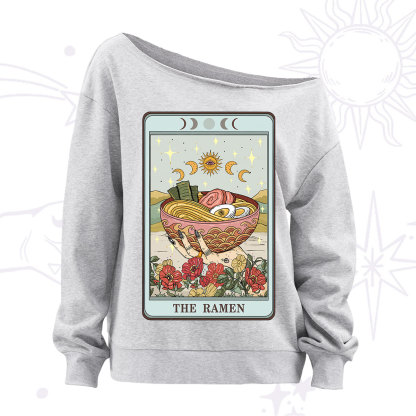 Purplehecate The Ramen Tarot Off The Shoulder Sweatshirt