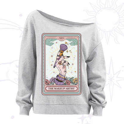 Purplehecate The Makeup Artist Tarot Off The Shoulder Sweatshirt