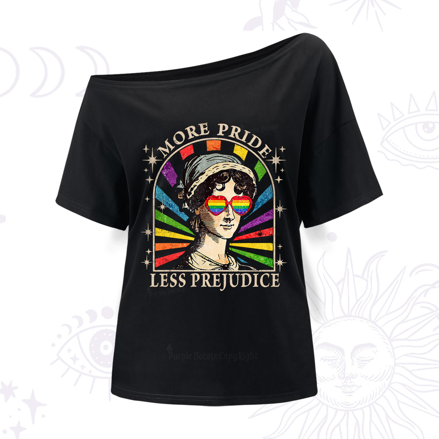 Purplehecate More Pride Less Prejudice One Shoulder T-Shirt