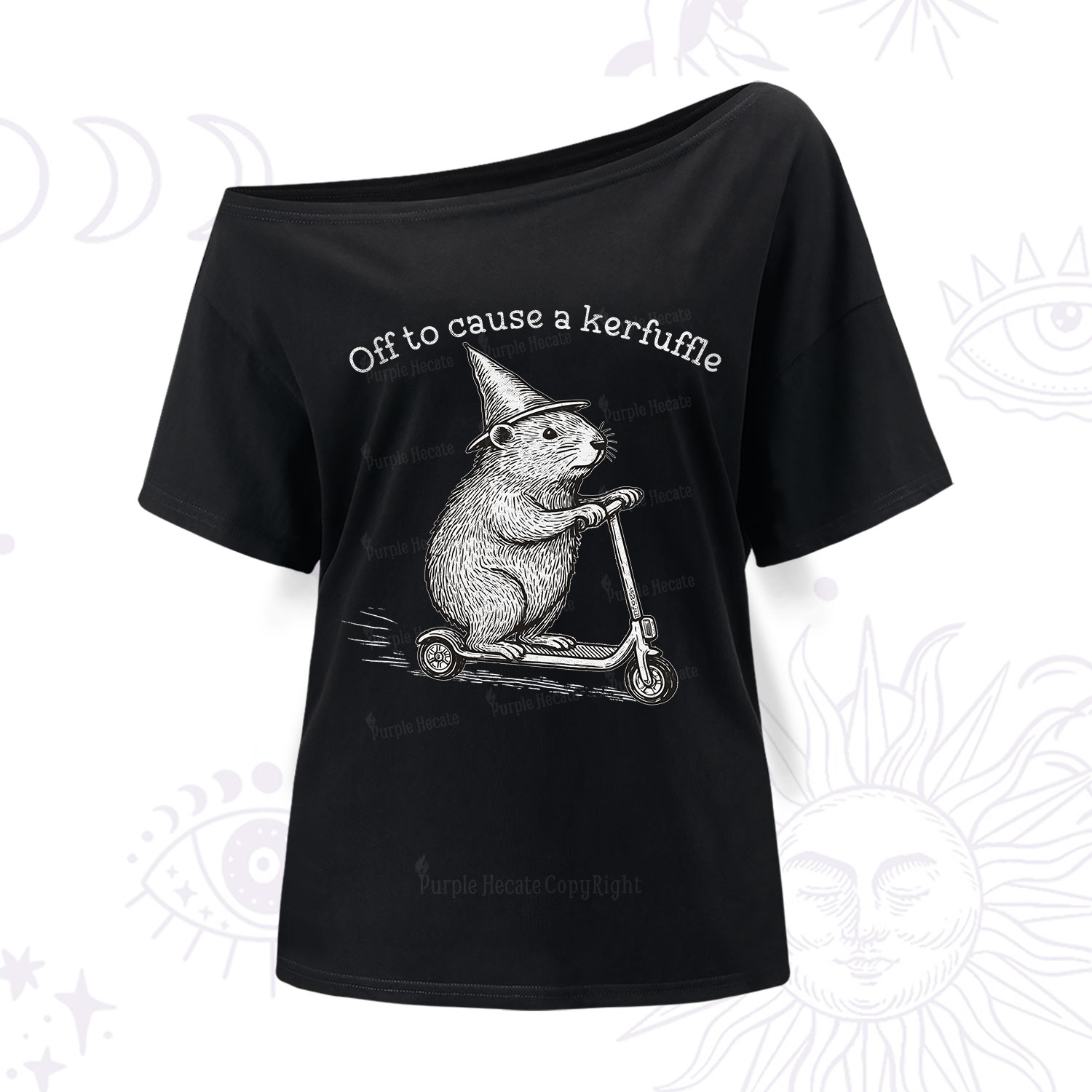 Purplehecate Off to Cause A Kerfuffle One Shoulder T-Shirt