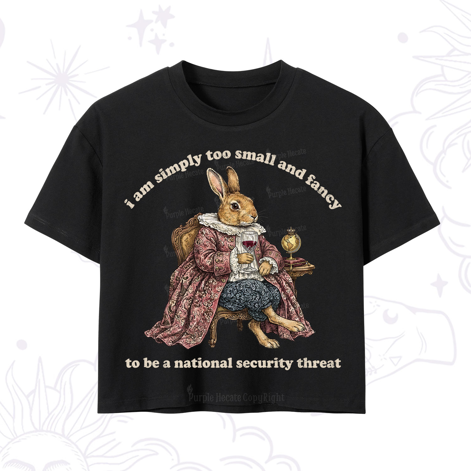 Purplehecate Too Small and Fancy Crop T-Shirt