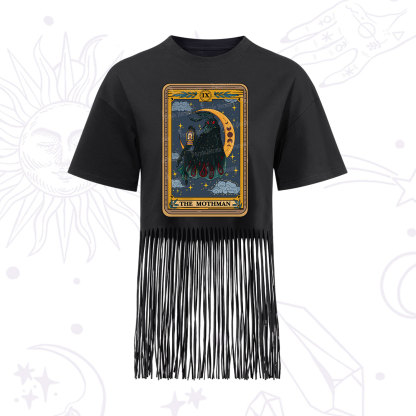Purplehecate The Mothmen Tarot Fringe Hem T-Shirt
