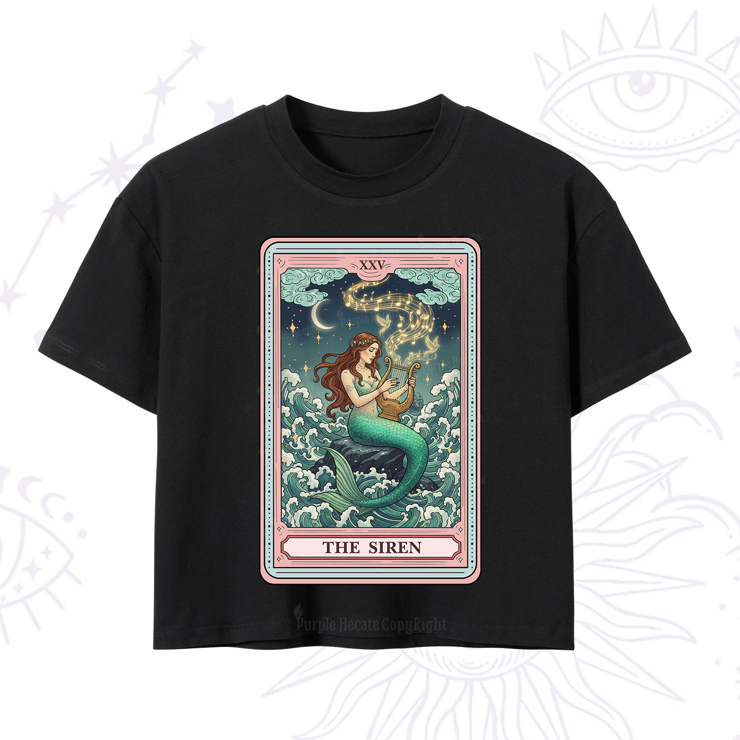 Purplehecate The Siren Tarot Crop T-Shirt
