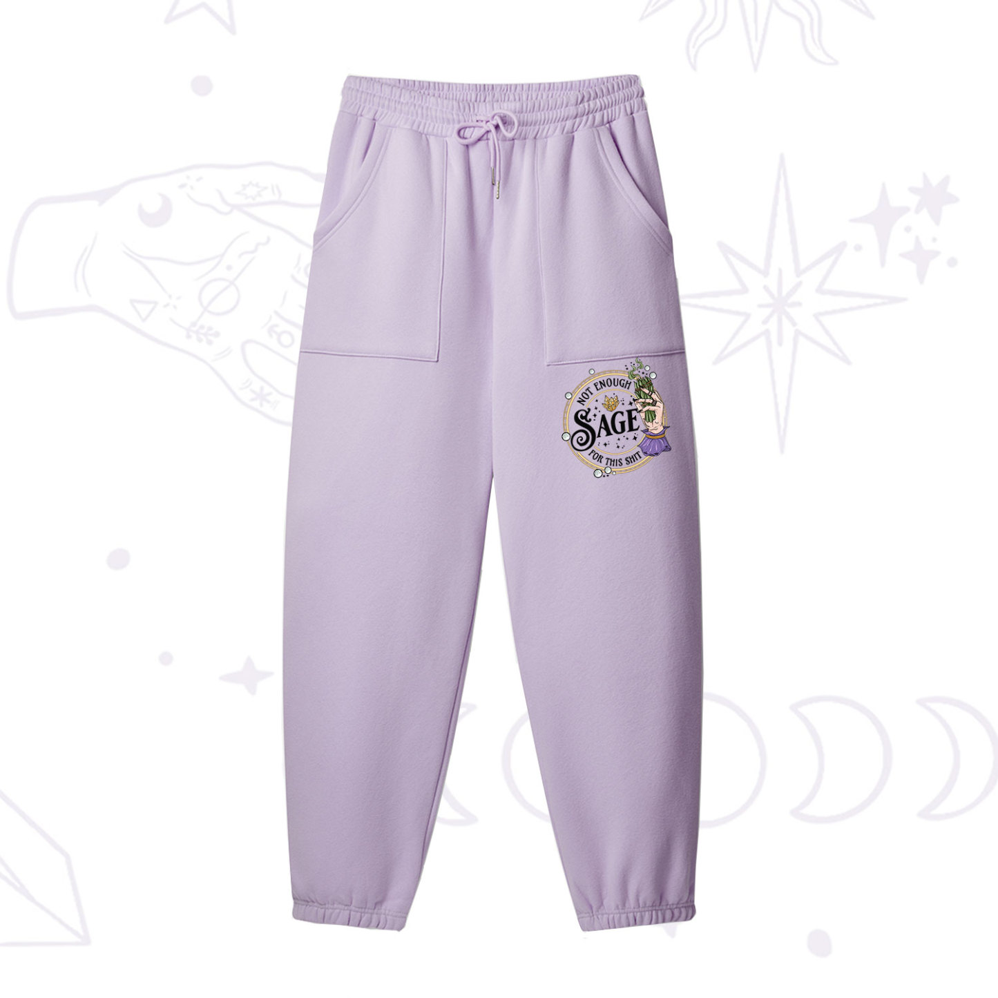 Purplehecate Not Enough Smudge for This Shit Fleece Sweatpants
