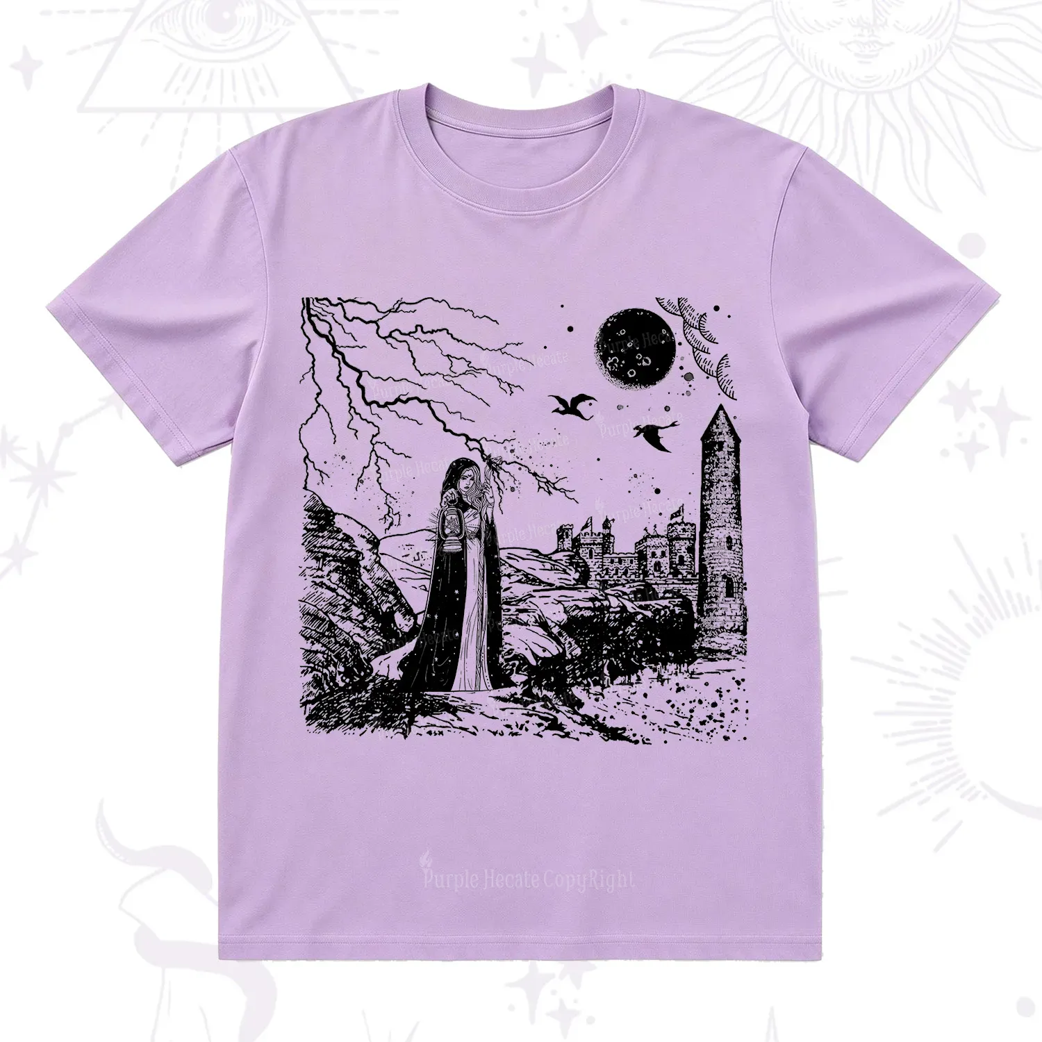 Purplehecate Black Moon Witch Spell Casting T-Shirt