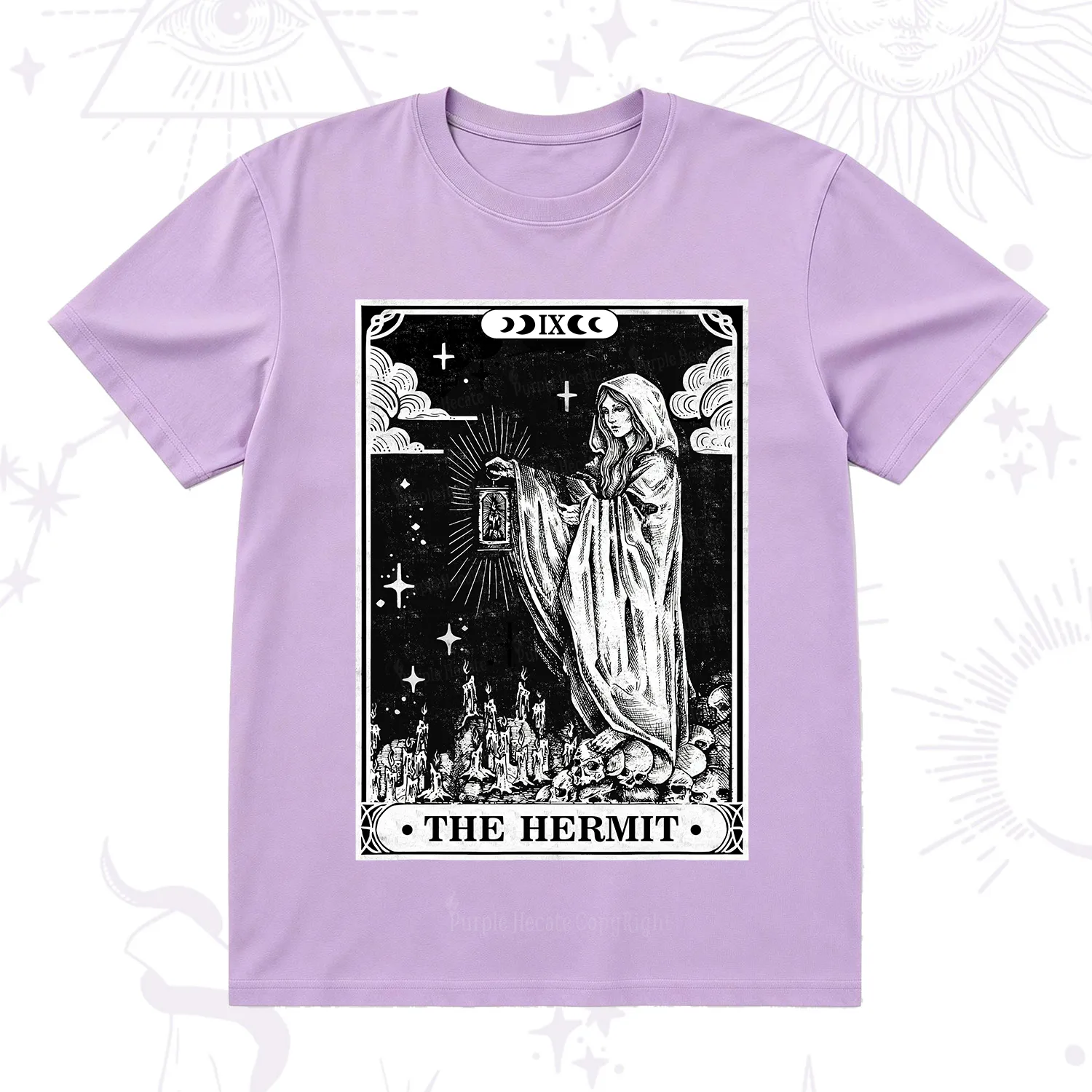 Purplehecate The Hermit Goddess Tarot Card T-Shirt