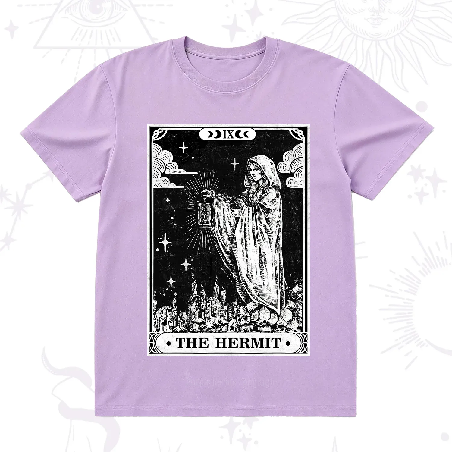 Purplehecate The Hermit Goddess Tarot Card T-Shirt